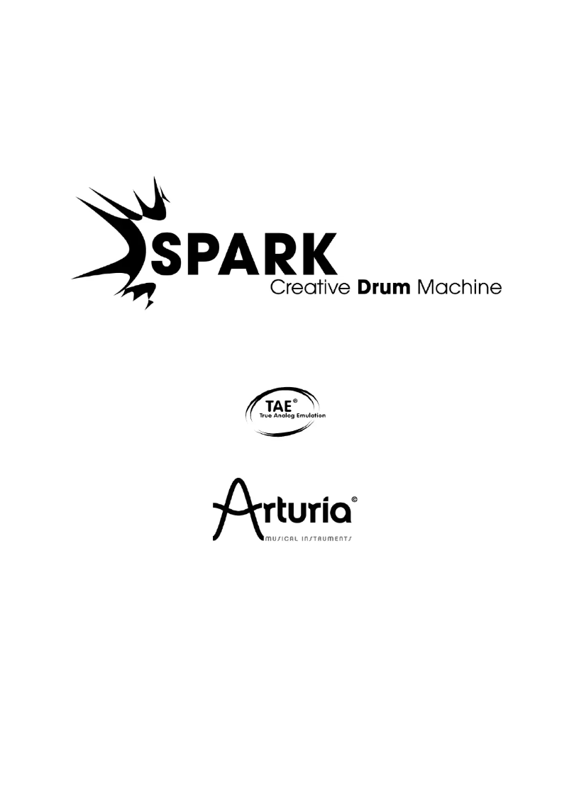 Page 1 of the manual User Manual Arturia Spark 2