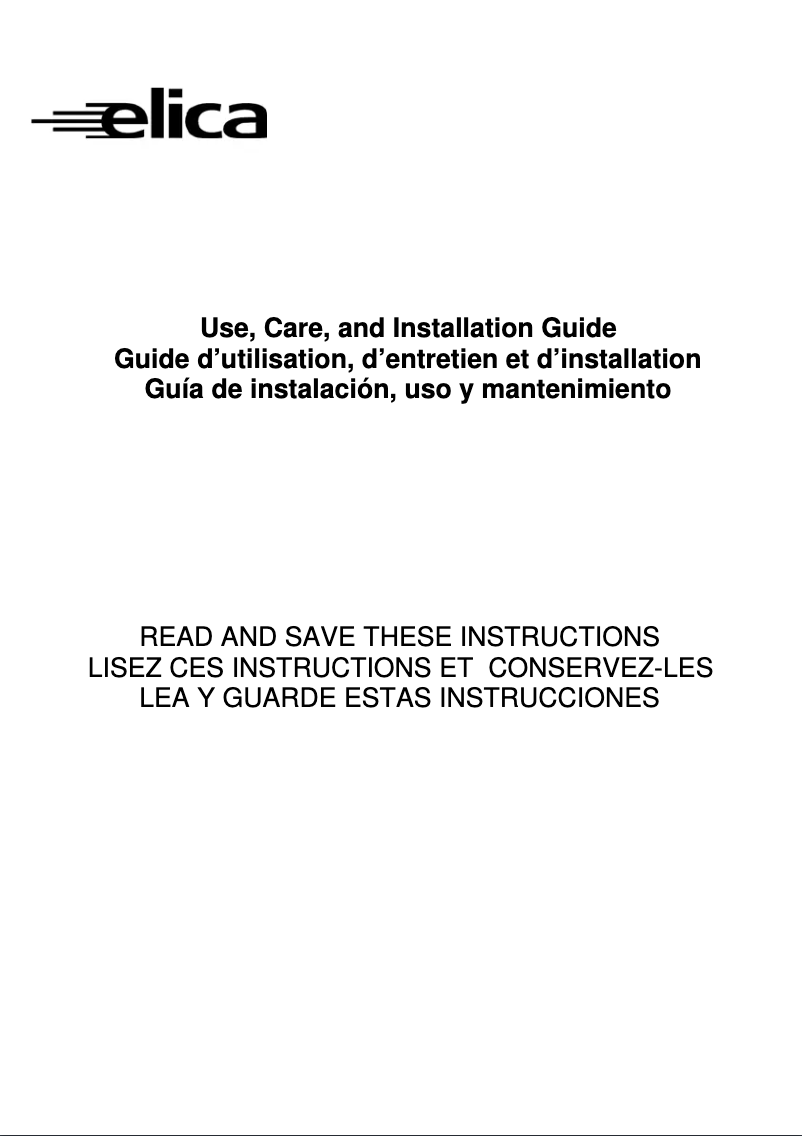 First page image of the manual for Juliette BL/F/90