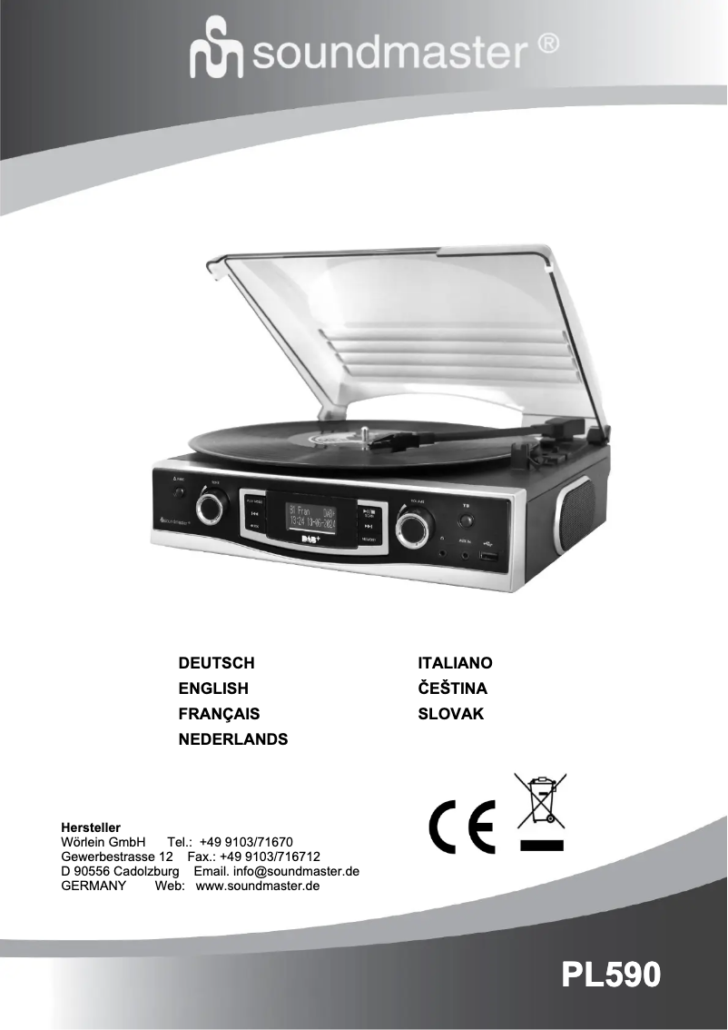 First page image of the manual for PL590
