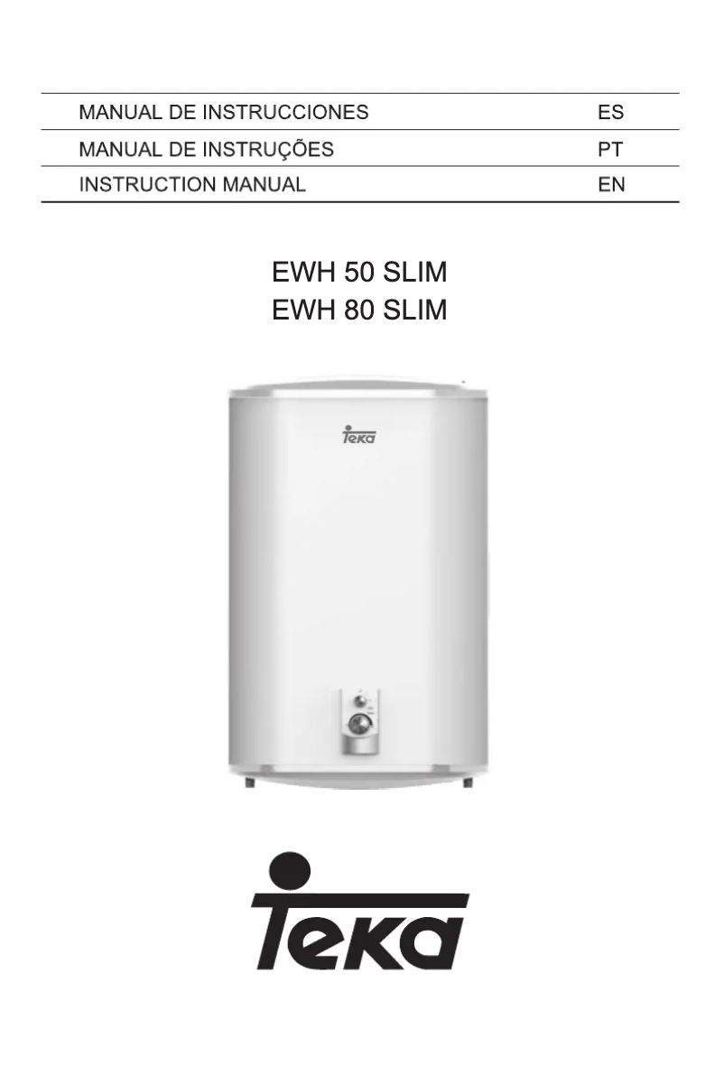 First page image of the manual for EWH 80 SLIM