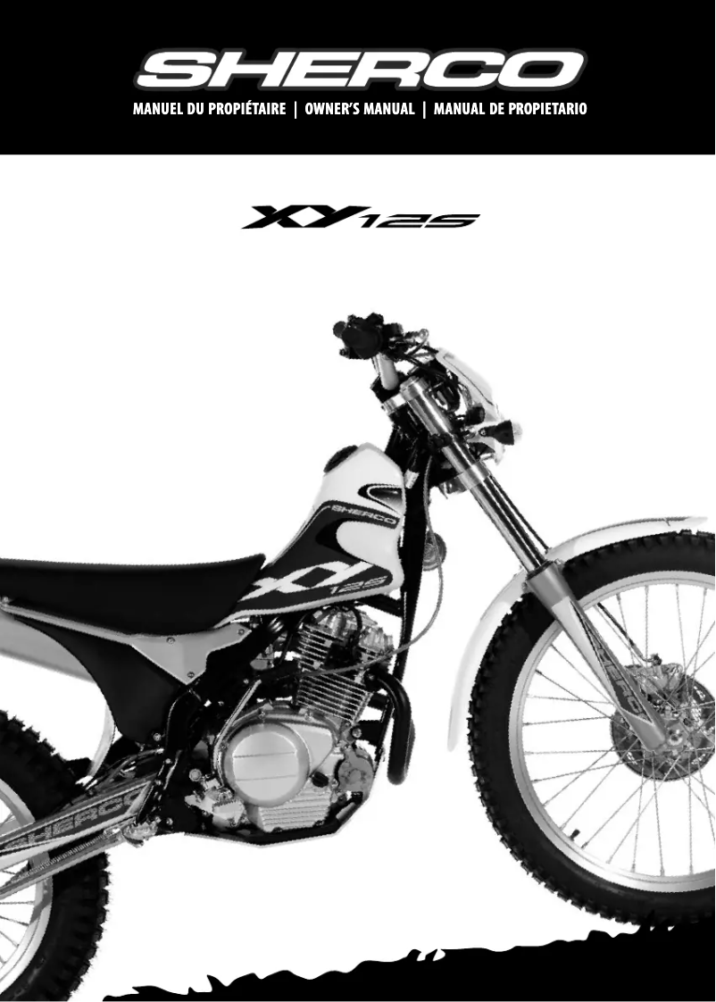 First page image of the manual for XY 125 4T (2016)