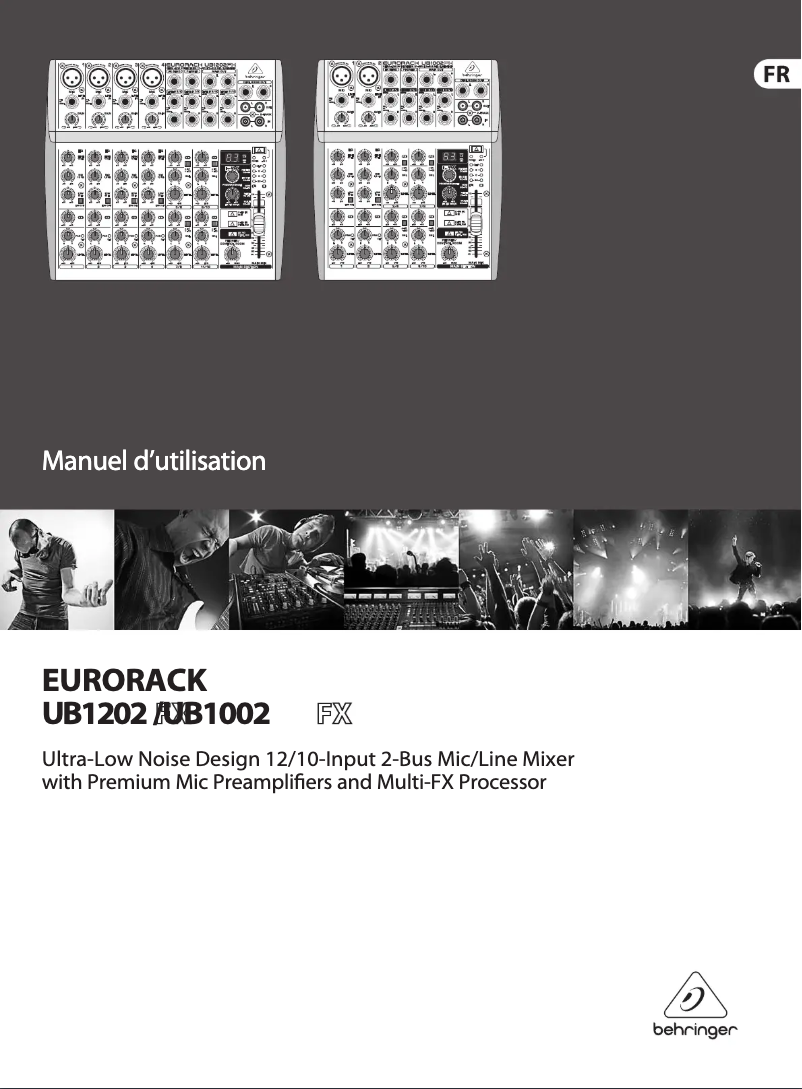 Image de la première page du manuel de l'appareil Eurorack UB1002FX