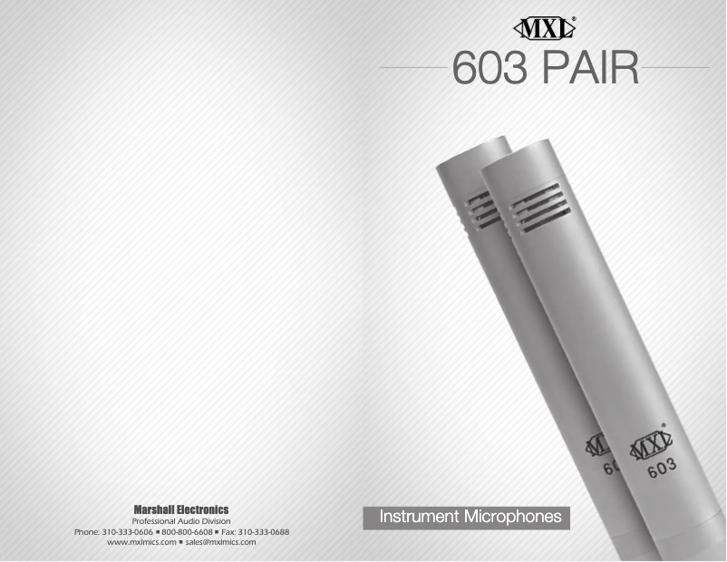 First page image of the manual for 603