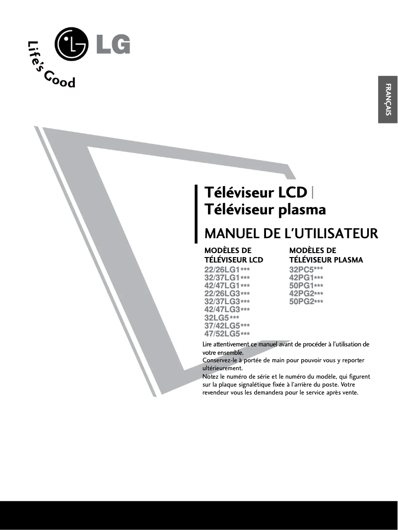 Page 1 of the manual User Manual LG 42LG30R