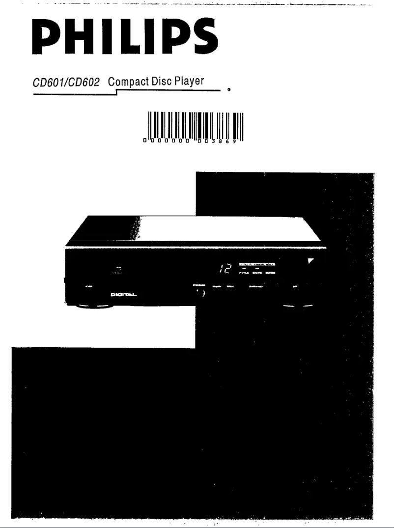 First page image of the manual for CD601