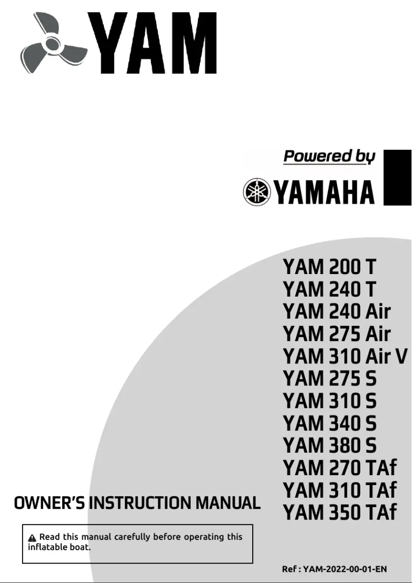 First page image of the manual for YAM 200 T (2023)
