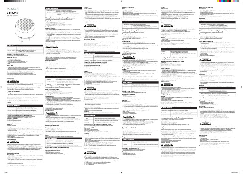 First page image of the manual for SPBTAV01GN