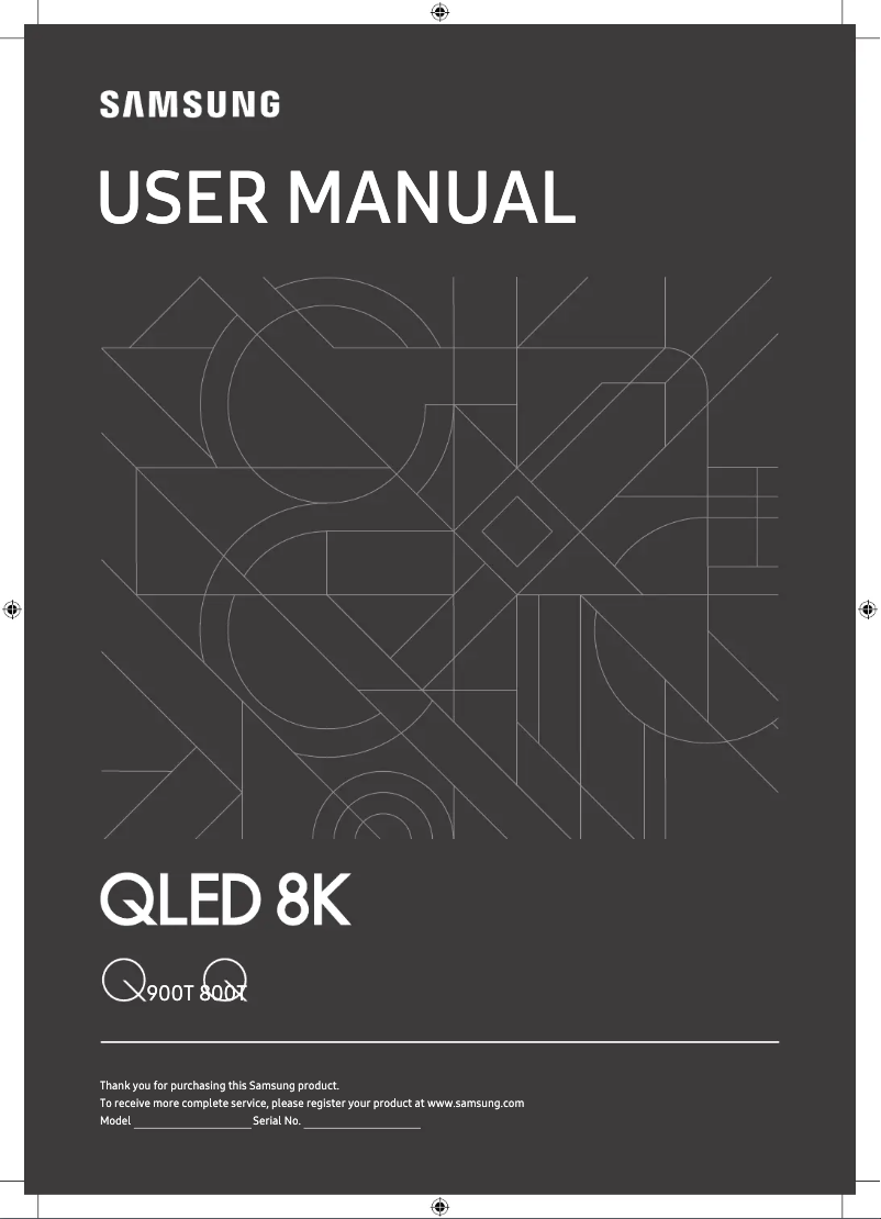 First page image of the manual for QLED 8K 65Q900T
