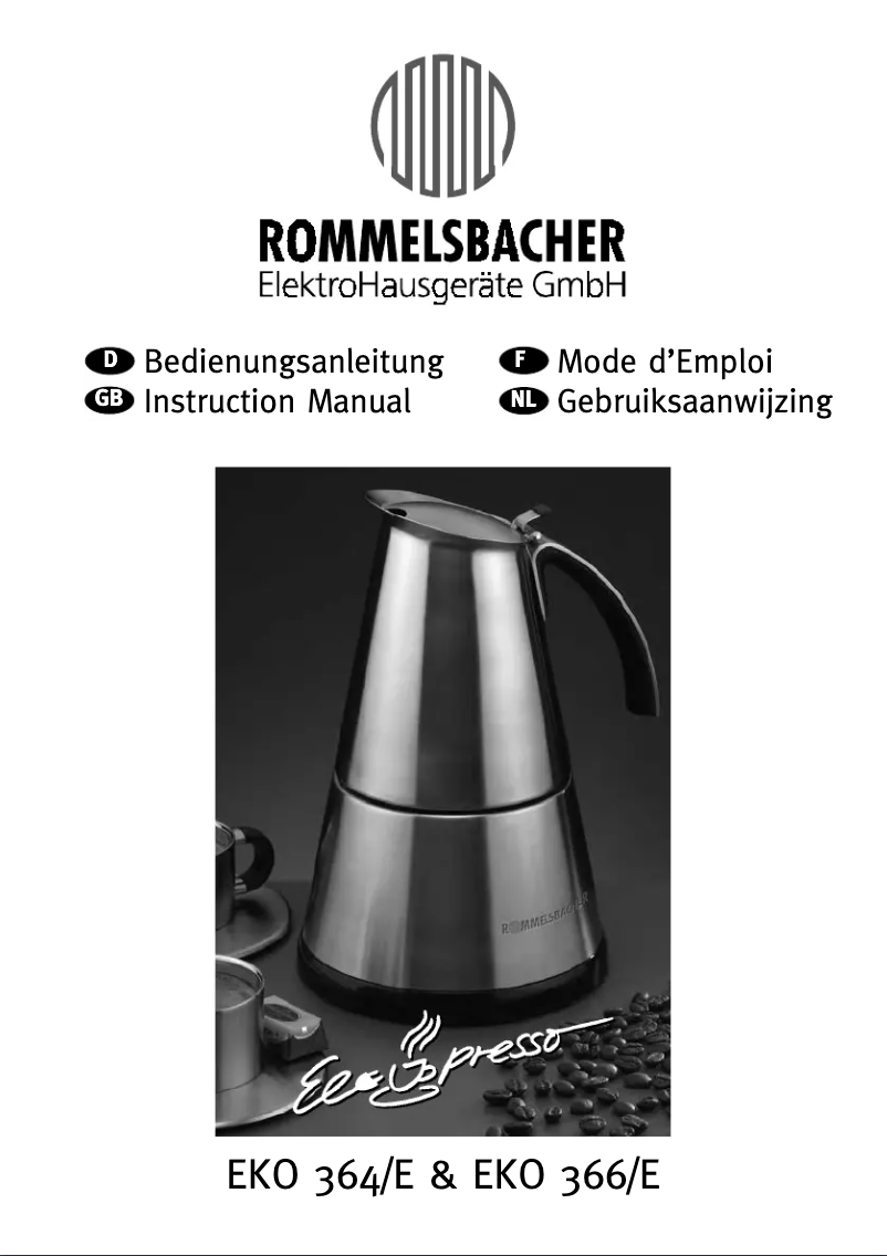 First page image of the manual for EKO 366