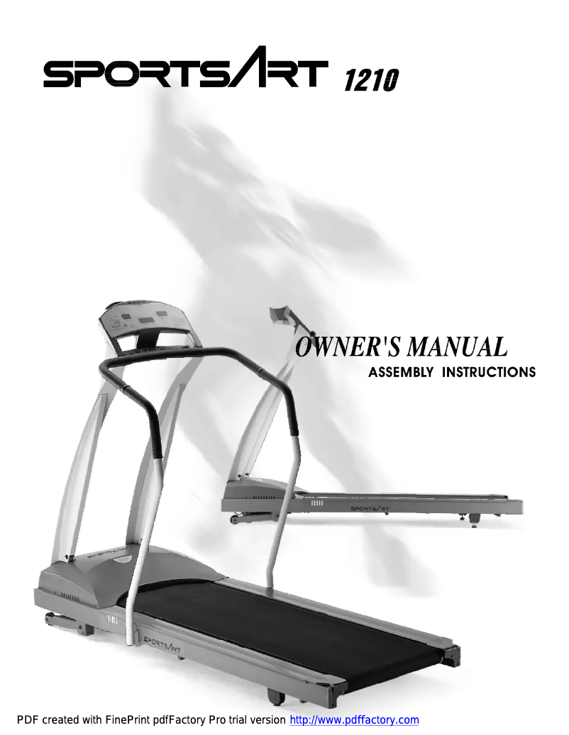 First page image of the manual for 1210