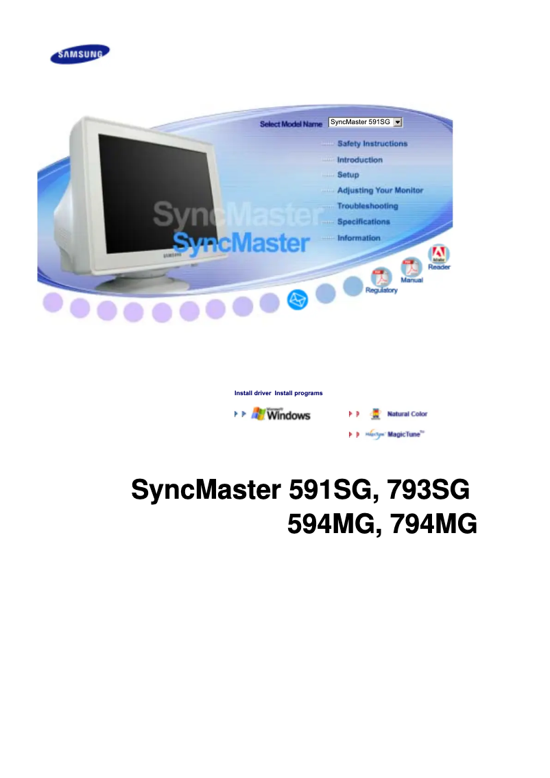 Page 1 of the manual User Manual Samsung SyncMaster 794MG