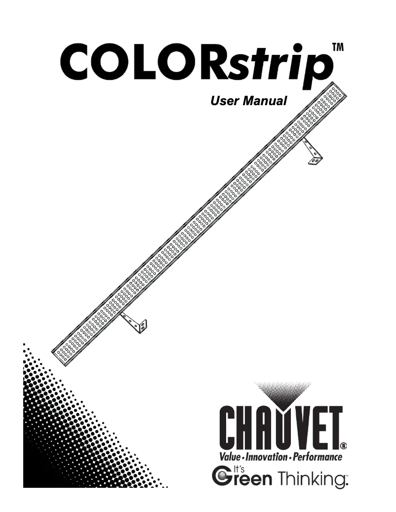 Page 1 of the manual User Manual Chauvet COLORstrip Linear Wash