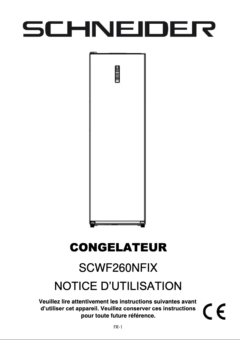 Page 1 of the manual User Manual Schneider SCWF260NFIX