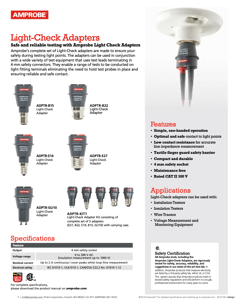 Page 1 of the manual User Manual Amprobe B15