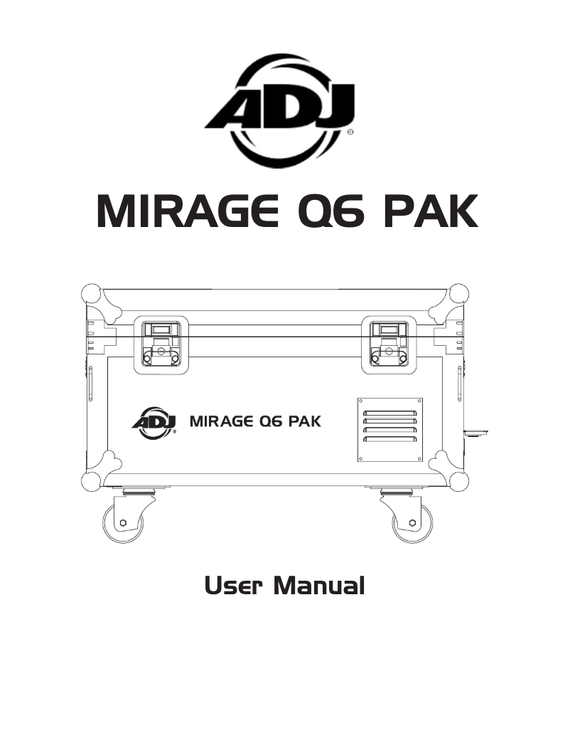 Page 1 of the manual User Manual American DJ MIRAGE Q6 PAK