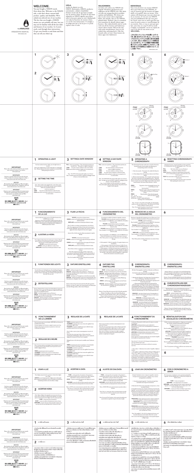 Page 1 of the manual User Manual Nixon Guerilla Tactics A346-2988-00