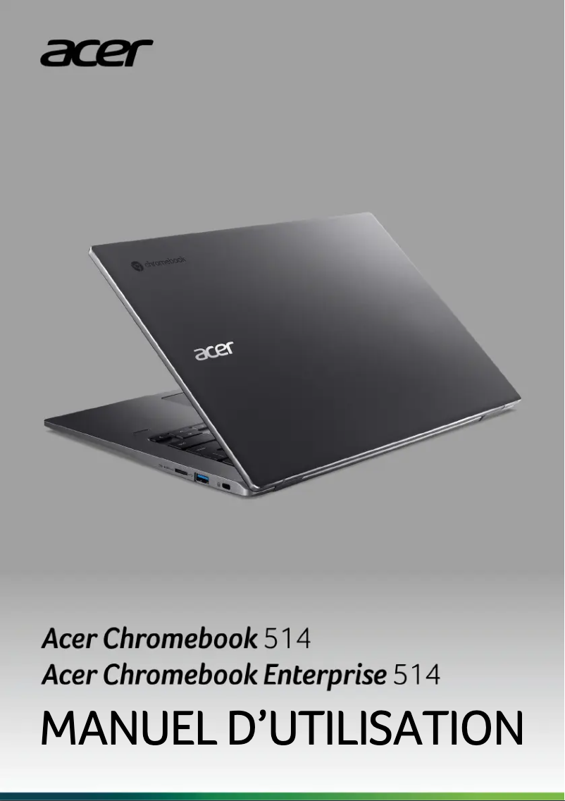 Page 1 of the manual User Manual Acer Chromebook 514
