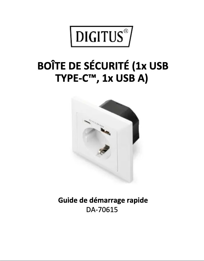 Page 1 of the manual User Manual Digitus DA-70615