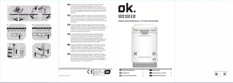 First page image of the manual for ODW 6031 BI