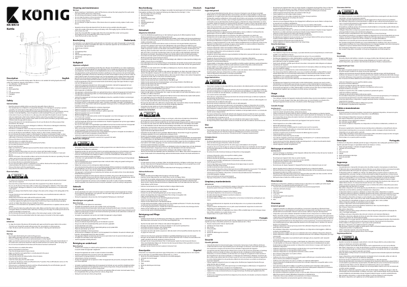 Page 1 of the manual User Manual Konig KN-WK10