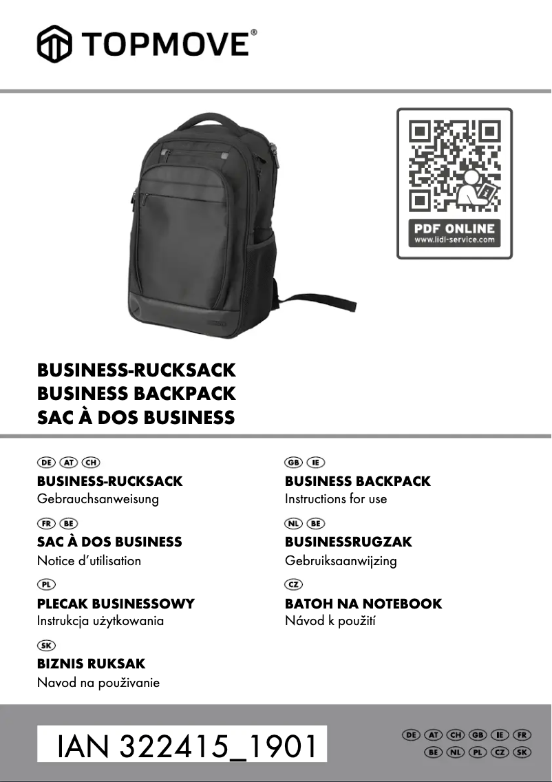 First page image of the manual for IAN 324119