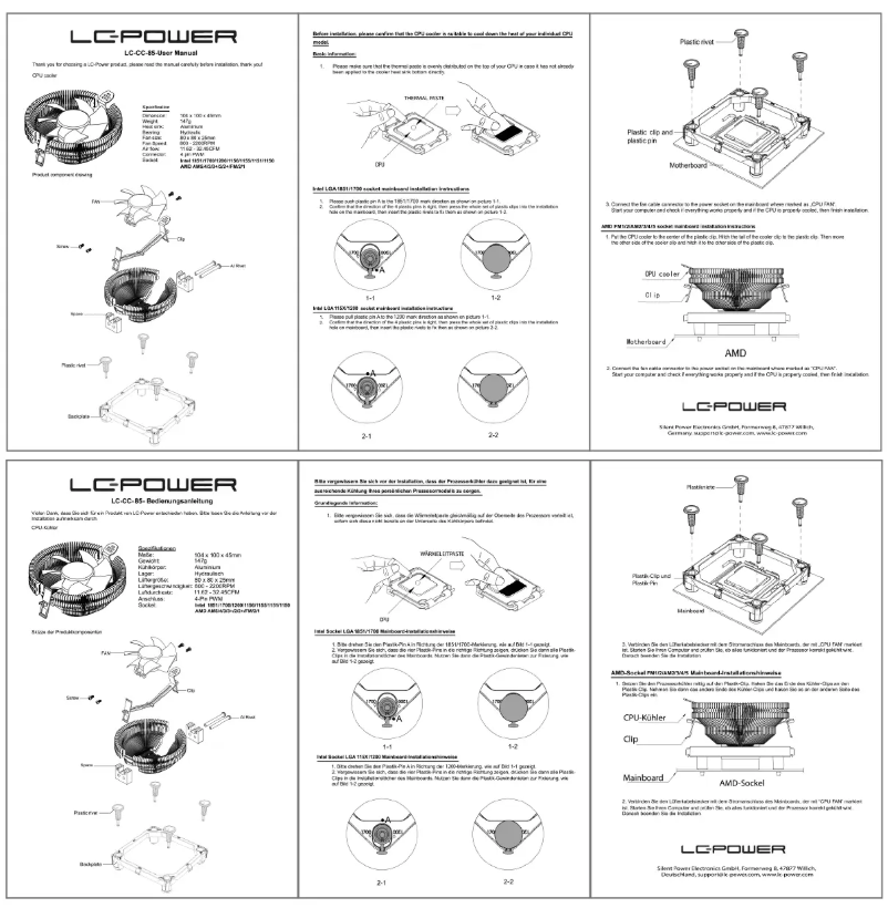 Page 1 of the manual User Manual LC-Power LC-CC-85