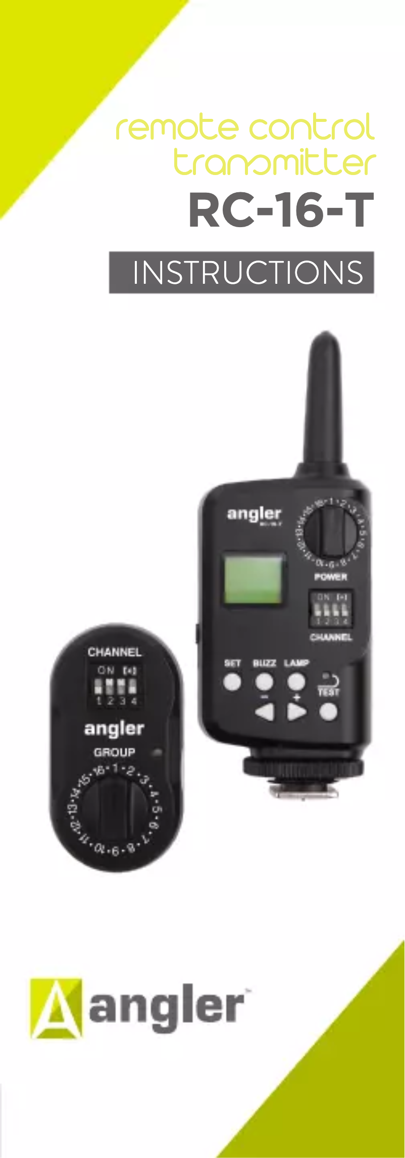 Page 1 of the manual User Manual Angler RC-16-T