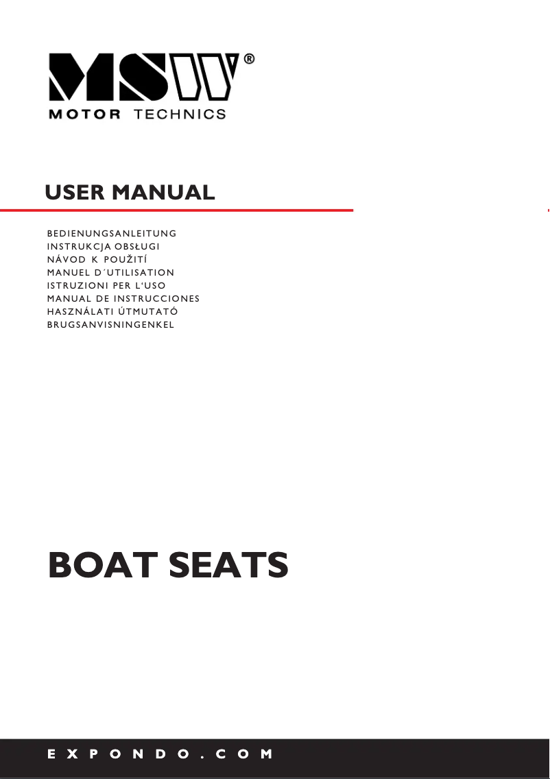 First page image of the manual for MSW-MBS-12