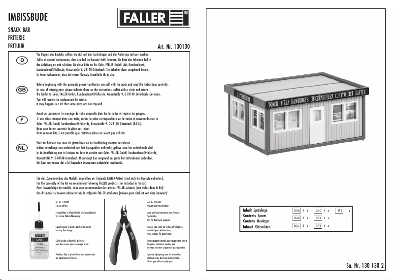 First page image of the manual for 130130