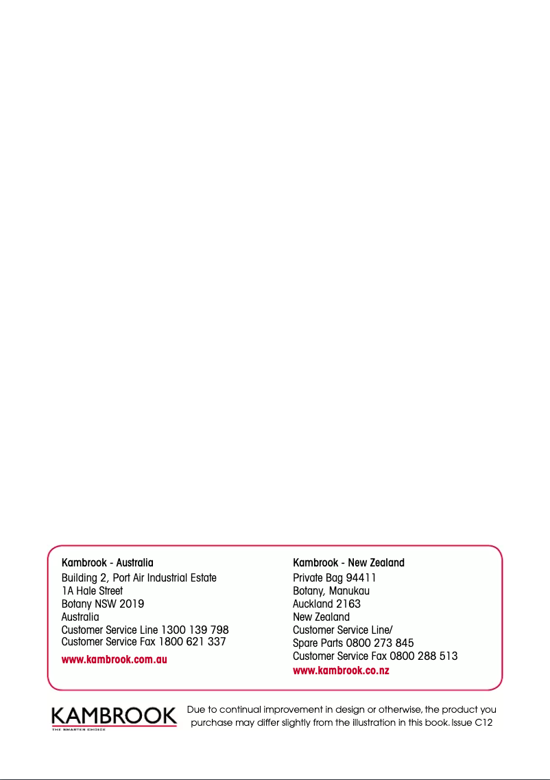 Page 1 of the manual User Manual Kambrook KFA624