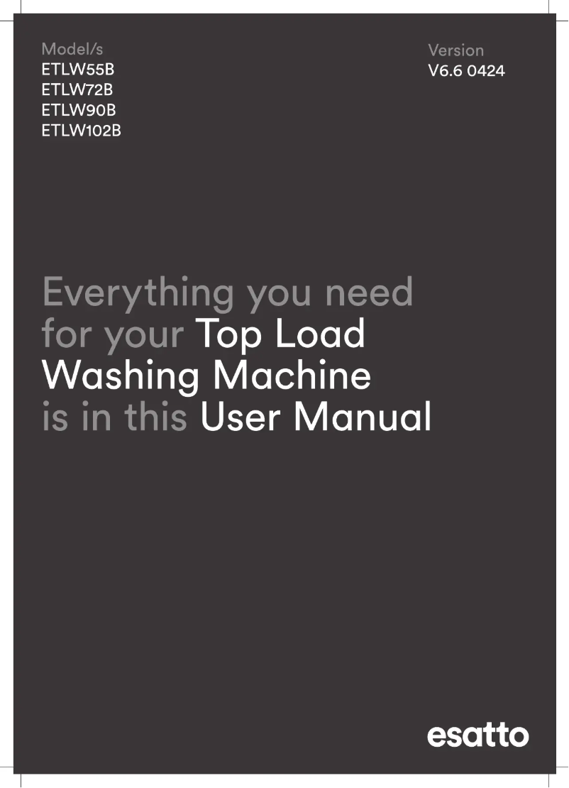 First page image of the manual for ETLW90B