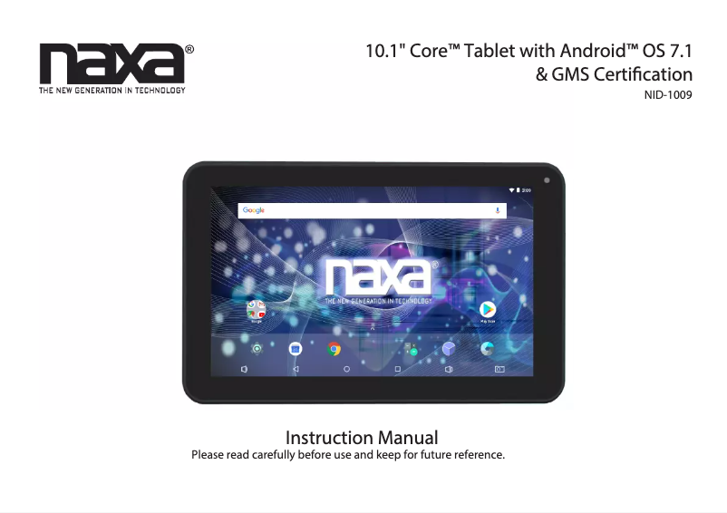 Page 1 of the manual User Manual Naxa NID-1009