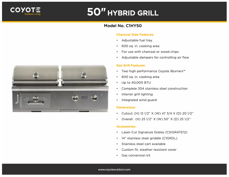 First page image of the manual for C1HY50LP