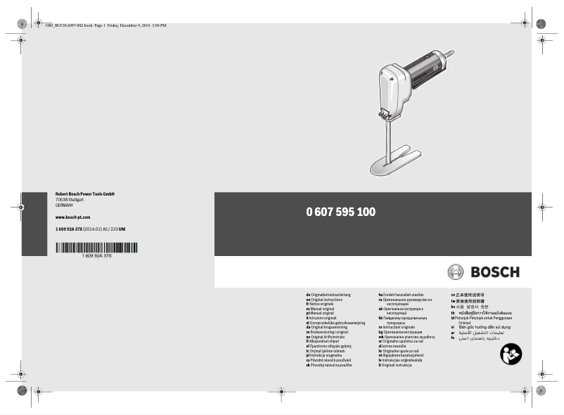 Page 1 of the manual User Manual Bosch 0 607 595 100