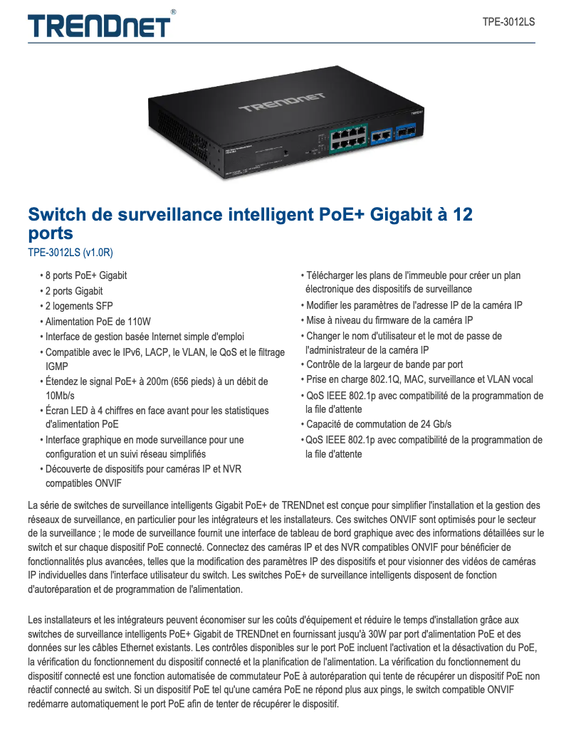 First page image of the manual for TPE-3012LS