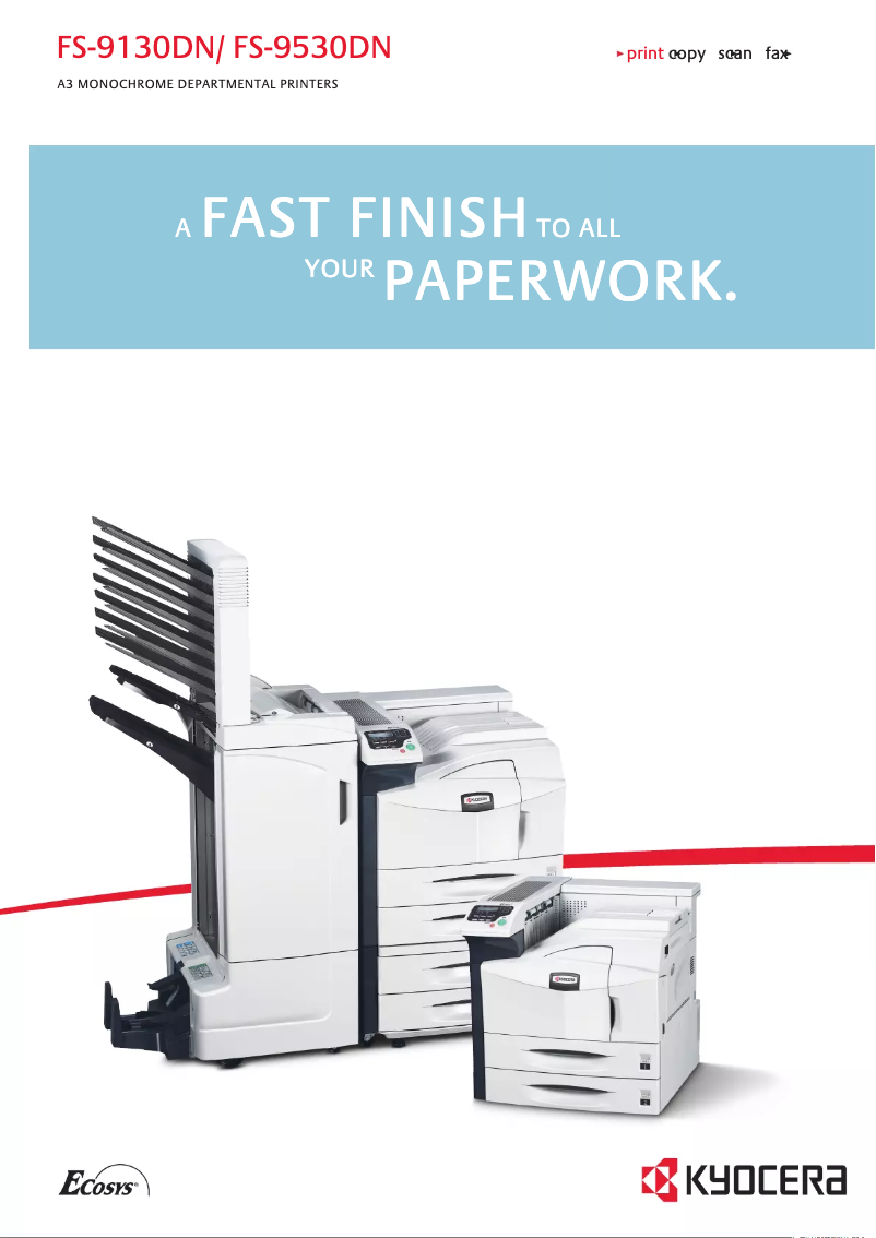 Page 1 of the manual Brochure Kyocera FS-9530DN