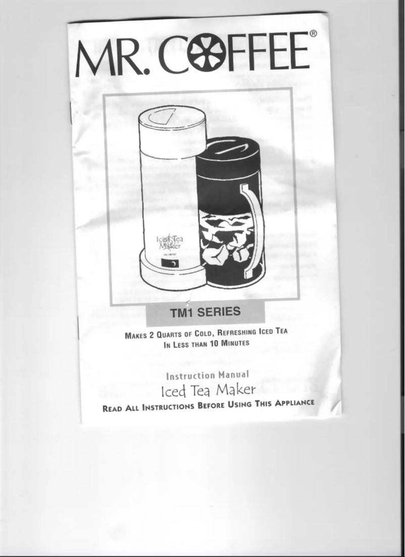 First page image of the manual for Iced Tea Maker