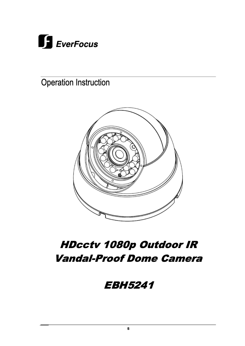 Page 1 of the manual User Manual EverFocus EBH5241
