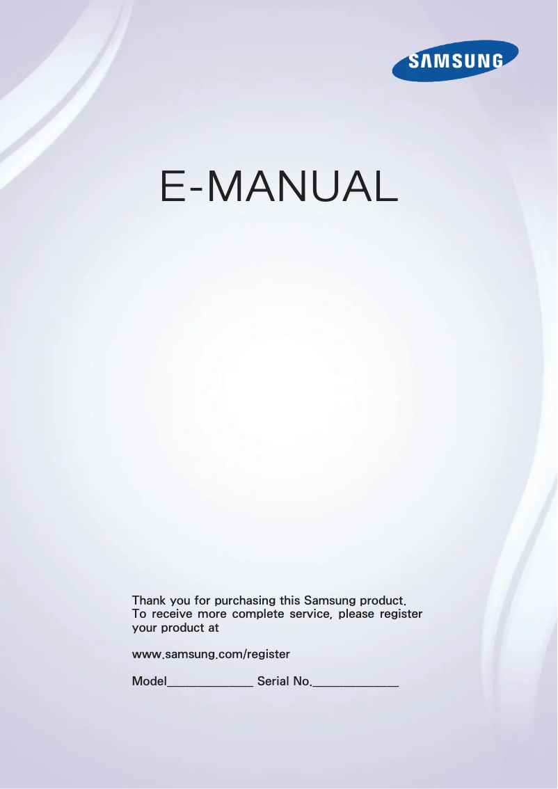 Page 1 of the manual User Manual Samsung UE55F6645SB