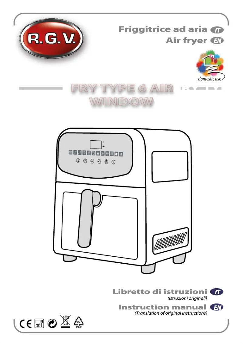 Image de la première page du manuel de l'appareil Fry Type 6 Air Window