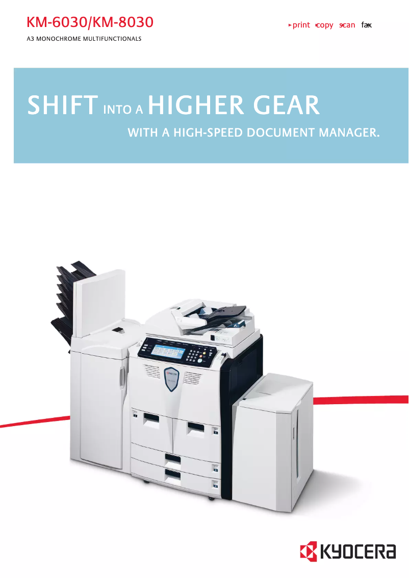 First page image of the manual for KM-8030