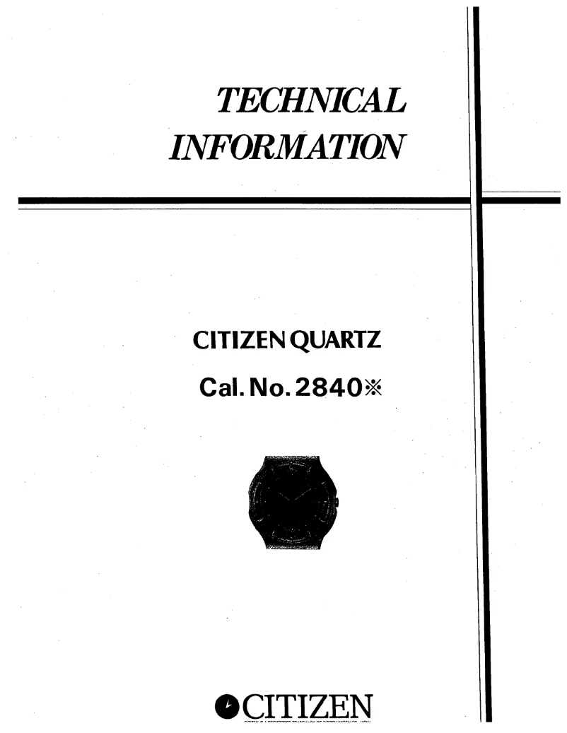 First page image of the manual for Cal 2840