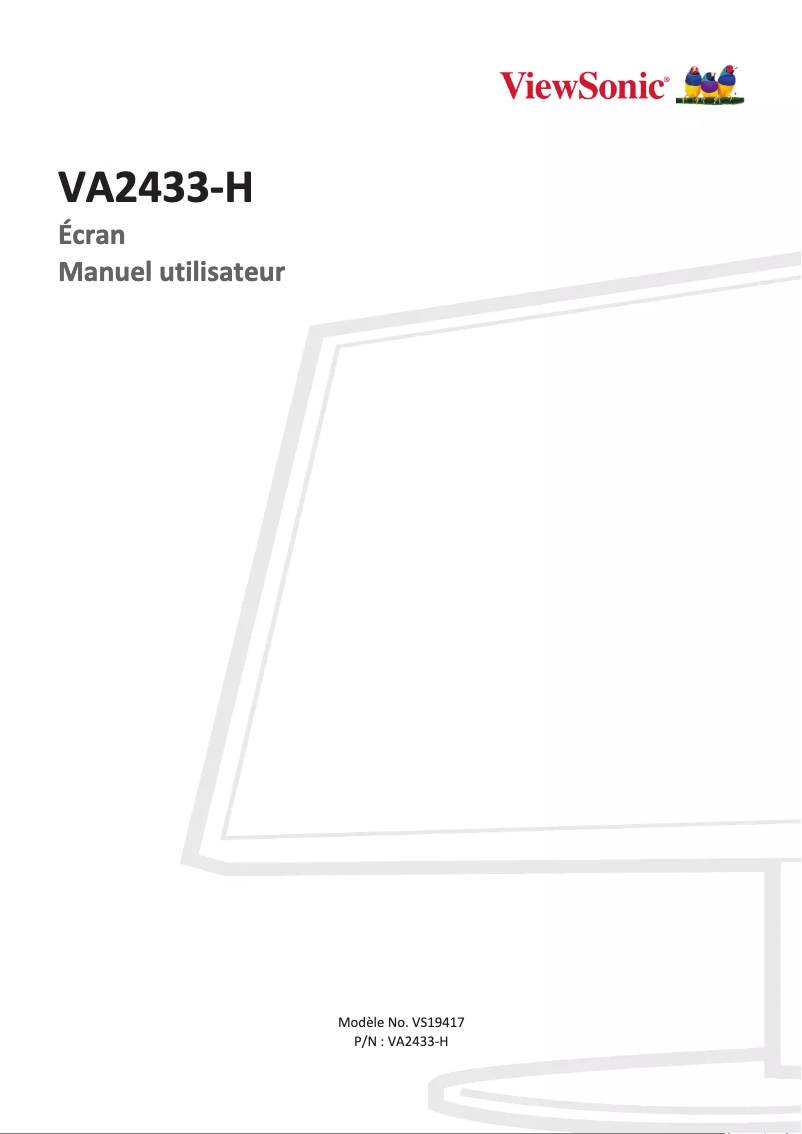 Image de la première page du manuel de l'appareil VA2433-h