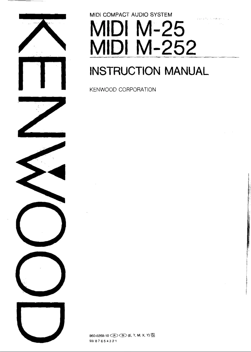First page image of the manual for MIDI M-252