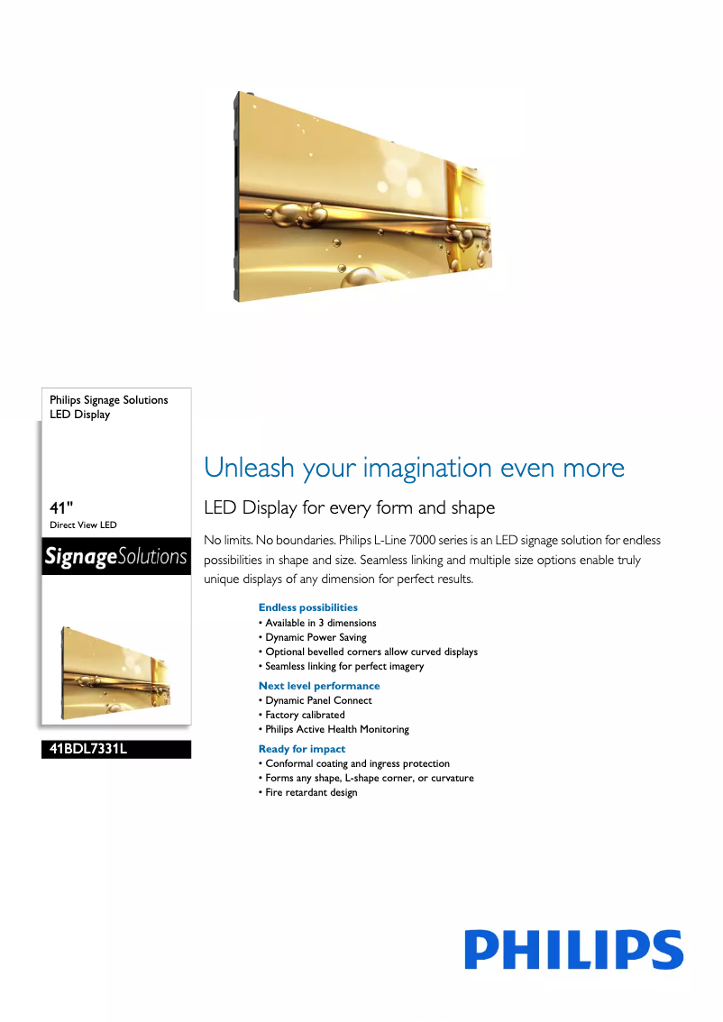 First page image of the manual for 41BDL7331L