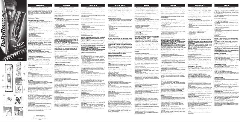 Page 1 of the manual User Manual BaByliss Wtech E709E