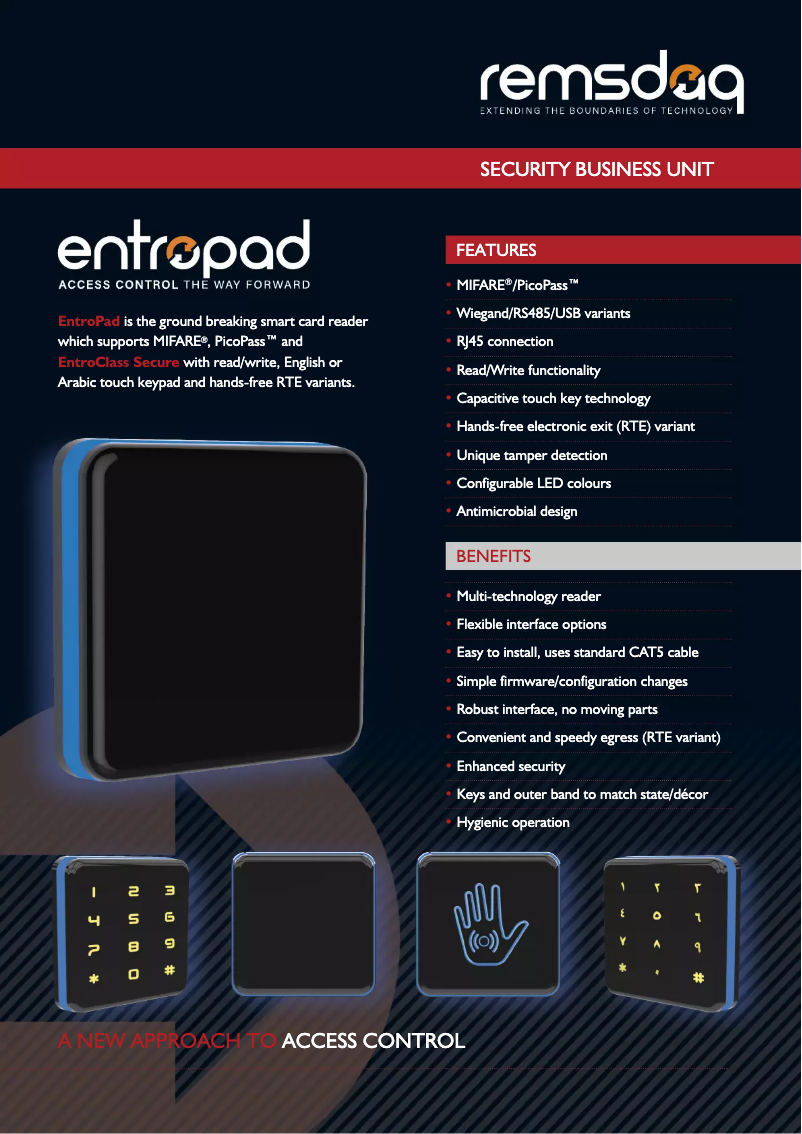 Page 1 of the manual User Manual Remsdaq EntroPad