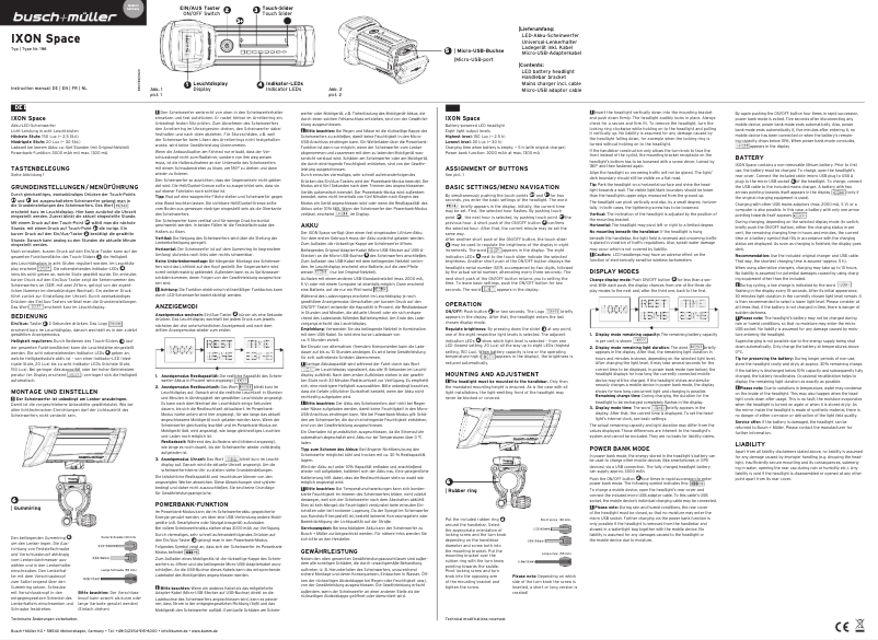 First page image of the manual for IXON Space