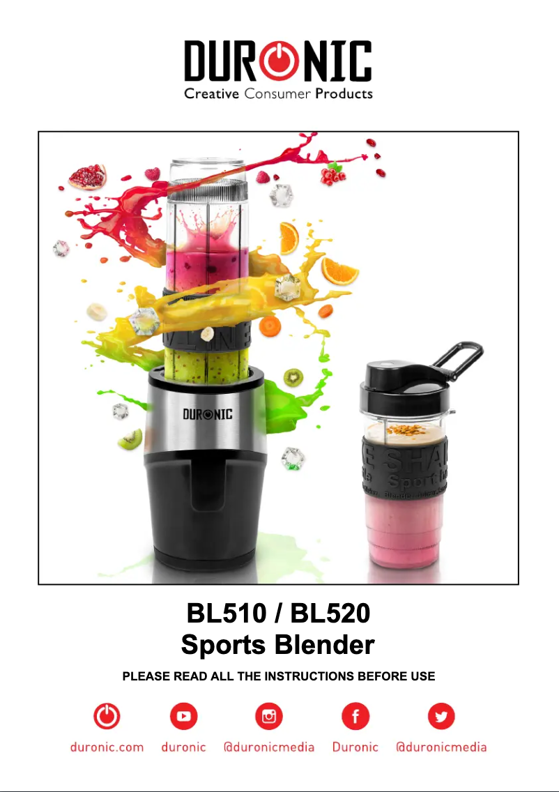 First page image of the manual for BL520