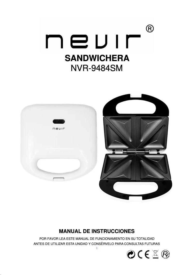 Page 1 of the manual User Manual Nevir NVR-9484SM